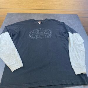 Harley-Davidson Men’s Black and Gray Long Sleeve Tee Las Vegas